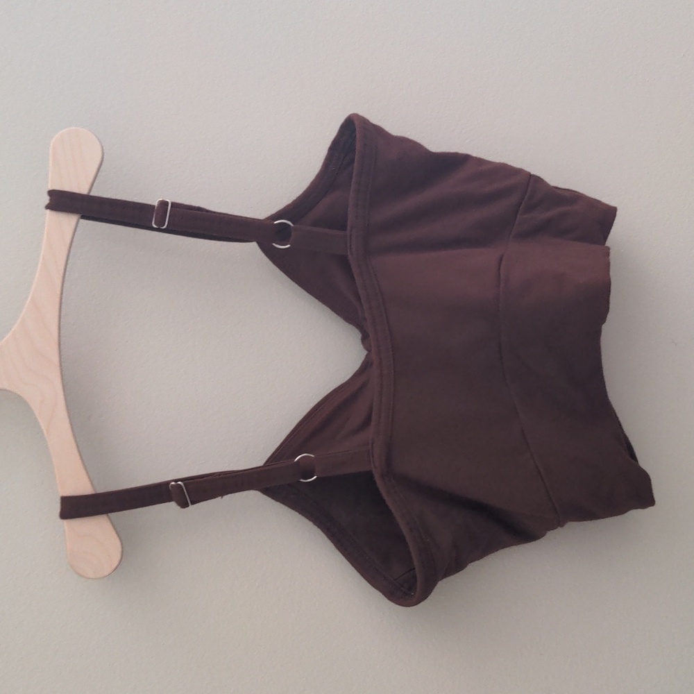 Elegant Brown Ruched Bralette - Picture 3 of 13